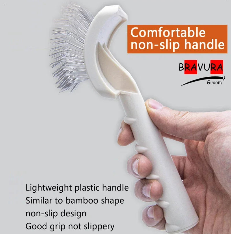 Pet Grooming Comb Curved Steel Needle for Cat And Dog Hair Beauty Supplies Professional Pet Brush