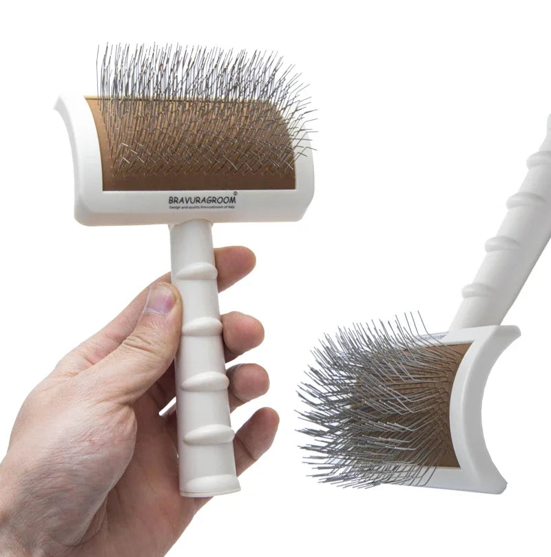 Pet Grooming Comb Curved Steel Needle for Cat And Dog Hair Beauty Supplies Professional Pet Brush