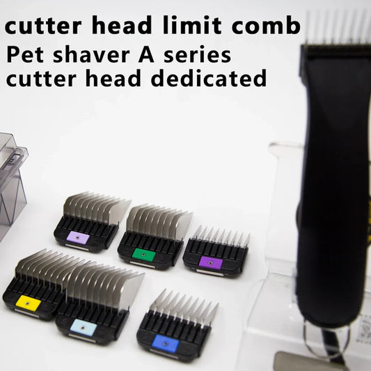 8 Piece Stainless Steel Pet Grooming Comb Attachment Set Suitable for A5 Type Knives Adapters Animal Limit Comb for Grooming