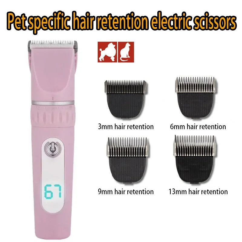 Professional Cordless Pet Grooming Kit for Dogs And Cats - Animal Clipper Kit for Efficient Hair Trimming