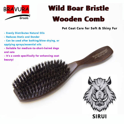 Pet Slicker Brush, 2-in-1 Long Pin Demating and Detangling Comb, Deshedding Brush for Dogs Cats, Grooming Tool for Shiny Coat
