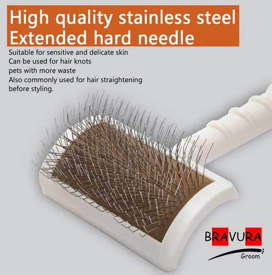 Pet Grooming Comb Curved Steel Needle for Cat And Dog Hair Beauty Supplies Professional Pet Brush