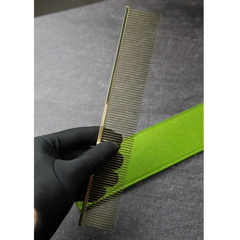 BAVURA Stainless Steel Pet Dematting Comb Grooming Tool for Dogs And Cats Removes Loose Undercoat Mats And Tangles