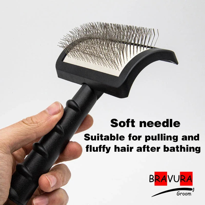 Curved comb Steel Needle Beauty Supplies Comb Cat Hair Cat Comb Dog Comb Pet Dog Hair Pet Brush pet groomer pet hair