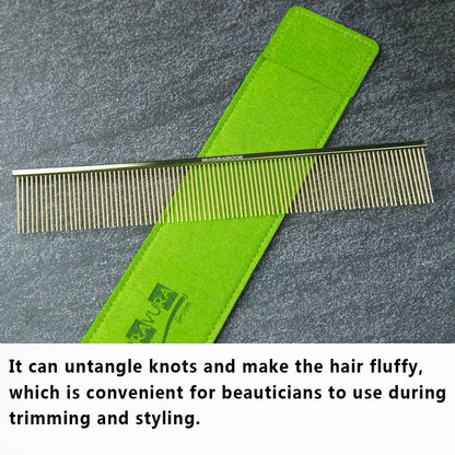 BAVURA Stainless Steel Pet Dematting Comb Grooming Tool for Dogs And Cats Removes Loose Undercoat Mats And Tangles