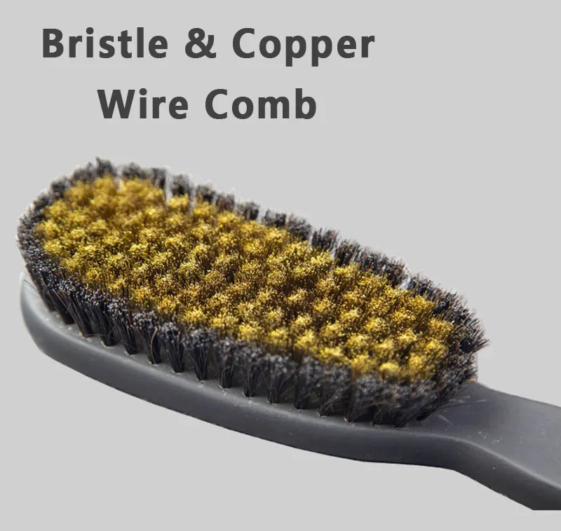 Pet Slicker Brush, 2-in-1 Long Pin Demating and Detangling Comb, Deshedding Brush for Dogs Cats, Grooming Tool for Shiny Coat
