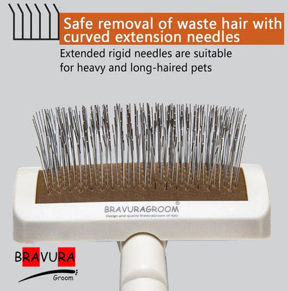 Pet Grooming Comb Curved Steel Needle for Cat And Dog Hair Beauty Supplies Professional Pet Brush