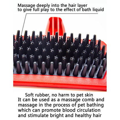 Pet bath brush dog bath brush, beauty products comb cat and dog comb pet beautician cleaning products Pet bath massage brush