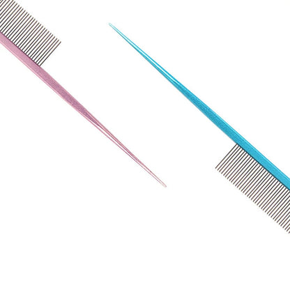 Pet Tail- pointed Rake Comb, made of high-quality stainless steel to ensure durability. This product is suitable for both dogs a