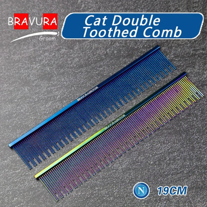 BAVURA Pet Grooming Comb Stainless Steel Aluminum Alloy Steel for Dogs And Cats Professional Quality for Easy Hair Care