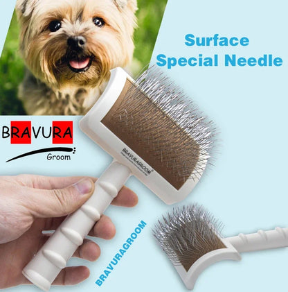 Pet Grooming Comb Curved Steel Needle for Cat And Dog Hair Beauty Supplies Professional Pet Brush