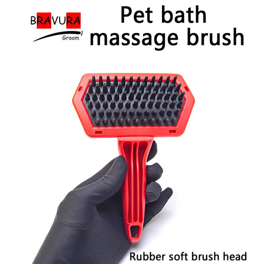 Pet bath brush dog bath brush, beauty products comb cat and dog comb pet beautician cleaning products Pet bath massage brush