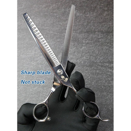 Professional 7-Inch Pet Grooming Scissors with 23 Teeth Beauty Diluent Clippers for Dog Hair Cutting