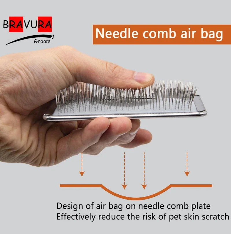 Steel Needle Pet Grooming Comb for Cats And Dogs - Hair Brush Pet Race Beauty Supplies Cat Comb Dog Comb