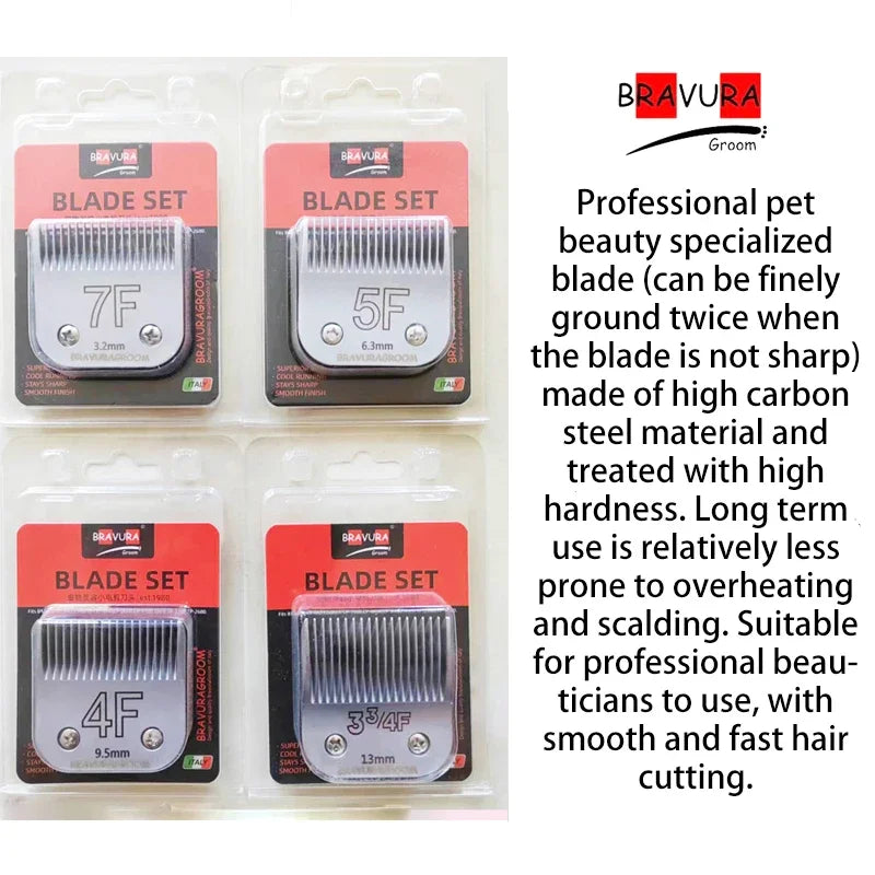 Professional Dog Clipper Precision Blade Set A5 Type Knives Adapter Compatible with Most Andis Oster Series for Pet Grooming